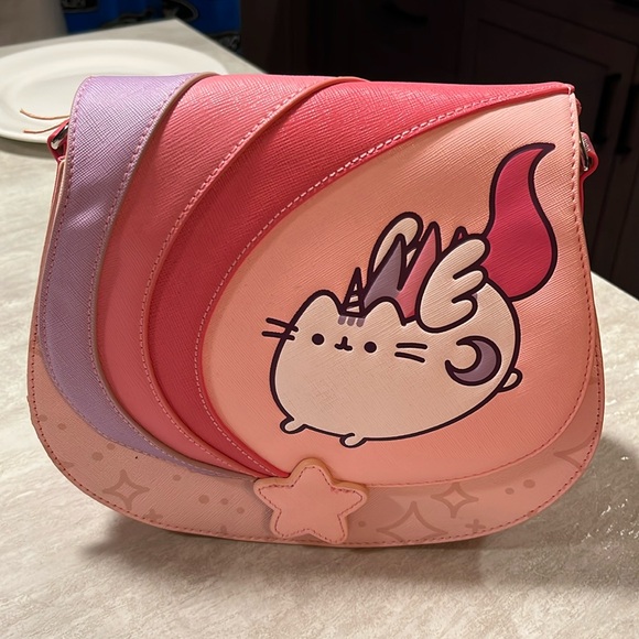 NWT Loungefly Pusheen Unicorn Ombré Chain Strap Crossbody Bag - Picture 9 of 11